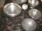 Large Lot Vintage Handmade Pewter Skurdal Metal Norway Dishes Viking Ship Etc 