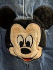 Vtg Disney Baby Mickey Mouse Denim Overalls 24m Rare Plush Patch Collectible Euc