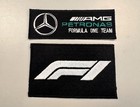 Ultimate Patch 2 Pack Formula One F1 Racing Iron On Patches Black Mercedes 3 5   