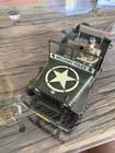 Vintage Arnold Tin Control Military Jeep No  2400 Boxed  1950