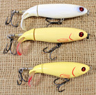 3 River2sea Whopper Plopper Fishing Lures Topwater 130f 110f Bone Powder Tackle