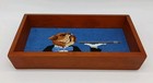 Smathers   Branson Dog Valet Tray - Chestnut Wood needlepoint - See Conditions