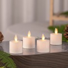 Luminara Flameless Tealights Candles With Remote Ivory Votive Tea Light 4-pack