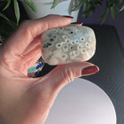 Green Flower Agate Crystal Palmstone  10 