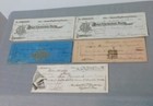 Antique 1800 s Bank Check Lot Of 5 Corn Exchange Bank Fidelity Insurance Trust