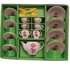 Vtg 70 s Chilton Porcelain Child China Tea Set 19 Pc Set Made Japan Rose Shabby