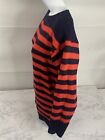 Jawbran Wool Sweater Long Sleeve Women   s S Red Black Striped Knit Vtg B
