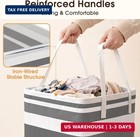 Homehacks 2 Pack Large Laundry Baskets  Laundry Hampers Bags  grey 75lx2    Wate