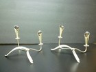 Vintage Danish Modern Calla Lily Candle Pair By Hans Jensen