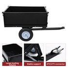 Steel Dump Cart Tow Behind Lawn Dump Cart For Lawn Tractor 500lbs Black