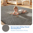 Baby Play Mat For Floor 1 3  Thick Foam Padded Area Rug 59x79  light Grey    Ult