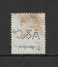 Great Britain Scott 122 Used Fine - 1887 1  Green Perfin Victoria Issue  Cv  72