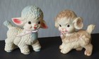 Lot Of 2 Vintage Sun Rubber Company Toys  Puppy Dog  And Baby Lamb  Swivel Heads