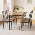 5-piece Dining Table With 4 Chairs For Small Space  Apartment  Breakfast