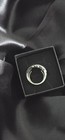 Sterling Silver 925 Swirly Cubic Zirconia Ring Adjustable 