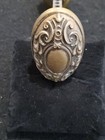 Antique Victorian Cast Bronze Oval Door Knob Set  Original Patina  