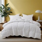 Goose Feather Fiber Comforter  100  Cotton Cover King Or Queen Bed Blanket