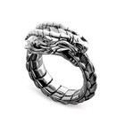 Viking Ouroboros Dragon Snake Ring Mens Norse Stainless Steel Fashion Ring