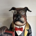 30    Rare Restaurant Menu Display Bulldog Boxer Butler Decorative Resin Statue
