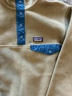 Patagonia Synchilla Pullover Youth Medium Beige Fleece Snap-t Hiking Outdoor
