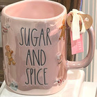 Rae Dunn Iridescent Pink Sugar   Spice Christmas Gingerbread Gumdrop Mug New