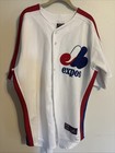 Vintage 80   s Expos Baseball Majestic Cooperstown Jersey Size Xl Retro Usa