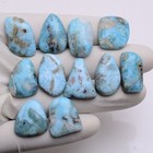 11 Pcs Natural Larimar Untreated 19mm-22mm Cabochon Loose Gemstone Wholesale Lot