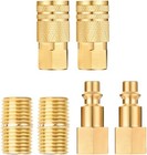Air Hose Fittings 6 Pcs  1 4  Npt Female Industrial Quick Connect Couplers  F   