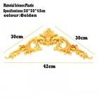 Imitation Wood Carved Plastic Corner Flower Home Decoration Miniaturas Figurines
