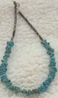 Native American Navajo Vintage Turquoise Nuggets Heishi Beads Shell Necklace 16 