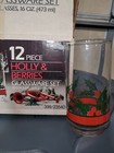Beautiful Set Of 12 Vintage Libbey Holly And Berries 16 Oz Glasswaresetchristmas