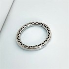 New 100  Authentic Silver Classic Band Of Hearts Ring Size 5 6 7 7 5 8 5