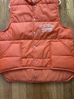 Vtg Norfolk Southern Railroad Tn Division Of Mechanical Orange Puffer Vest Large