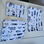 Pottery Barn Kids Noah Glow-in-the-dark Twin Sheet Set Taxi Cars Organic Cotton