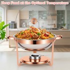 Round Chafing Dish Buffet Set 8 Qt Stainless Steel Complete Chafer Set For Party