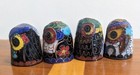 Miniature Owl Cloisonne Vintage Brass Enamel Chinese Animal Figurine Thimble