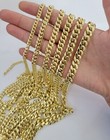 Real 10k Gold Miami Cuban Link Necklace Chain   Bracelet 5-10mm 8 -30  Men Women