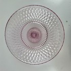 Pink 10 5    Philips Rochester Footed Glass Cake Stand