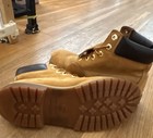 Timberland Men s Brown Leather Lace-up Ankle Work Boots Rubber Lug Sole 6 5