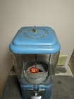Vintage Rare Oak Acorn 5 Cent Gumball Candy Machine W  Key Works