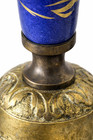 Antique Pair Of S  vres Style Porcelain   Brass Candlesticks     Romantic Scene