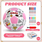Size 4 6 Color Your Own Soccer Ball Diy Custom Soccer Ball Craft Kit With Pump 1