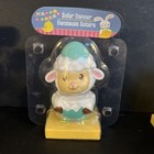 New Solar Powered Dancing Toy Bobble Head Easter Lamb In Green Egg - Yellow
