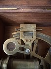 Kevin And Hughes 1917 Vintage London Brass Nautical Sextant Box Glass Lid