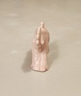 Vintage Art Pottery Small Pink Mcm Clydesdale Horse Figurine Frankoma Style Read
