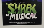 Cast Signed Shrek The Musical Broadway 2008 14  22 Window Card Advertising Poster