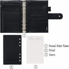 Personal Regular Rings Planner - Genuine Leather Binder Organizer  25mm Ring  Pe