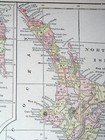 1895 Original Antique Map Of New Zealand   Verso Australia Victoria