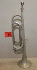 Antique Brass Plated Bugle Collectible Musical Instrument Single Valve D9