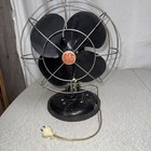 Vtg Ge General Electric-4 Blade Metal Oscillating Fan  damage repaired  Works